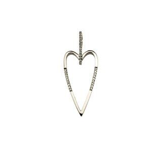 14 Karat White Gold Diamond Heart Pendant #22866
